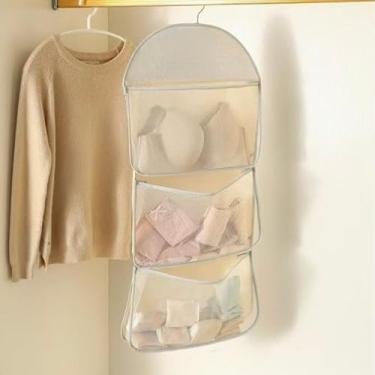 Imagem de Organizador Dupla Face 30 Divisões: 12+18 Bolsos para Roupas Íntimas, Meias e Mais(2,3 Camadas-Estilo aleatório)