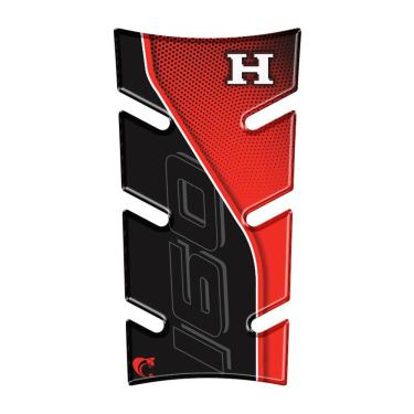 Imagem de Adesivo Resinado Protetor Tanque Moto Honda Fan 160 Ano 2025 Vermelho Preto