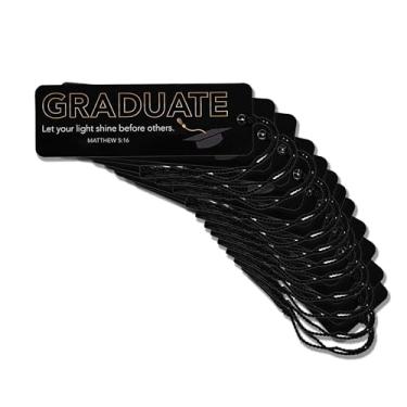 Imagem de Dicksons Marcador de livro de bolso cristão inspirador para graduação 5 x 15 cm cartolina pós-graduação Let Your Light Shine Pacote com 12