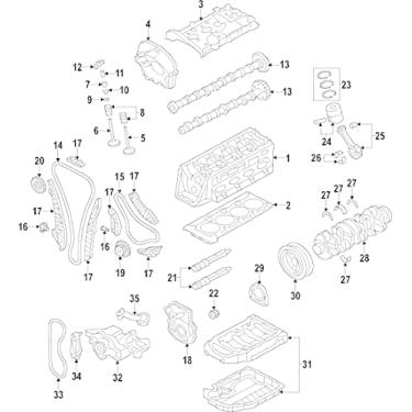 Imagem de Volkswagen 06H 109 467 AE, tensor de corrente do eixo de equilíbrio do motor