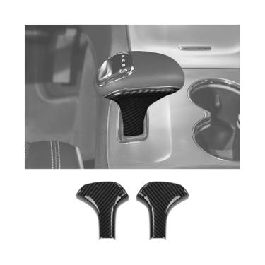 Imagem de SQQP Capa para manípulos de câmbio para Dodge Charger 2012-2014 e Durango/para Jeep Grand Cherokee 2014-2015 (fibra de carbono)