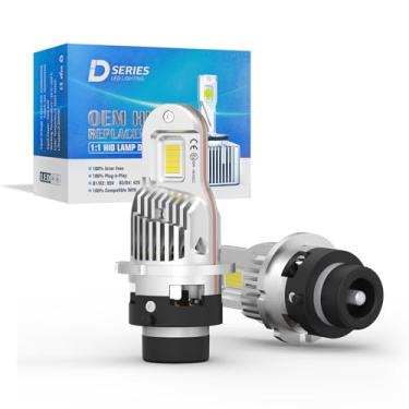 Imagem de Lâmpada LED D2s 6500K Alta Luminosidade - Substituição OEM D2s - Farol Alto e Baixo Feixe Canbus Sem Erro (Pacote com 2 Unidades)