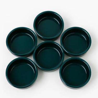 Imagem de Areste Conjunto de 6 panelas de argila mexicana – Panelas, tigelas, pratos e pratos de servir de terracota verde completo – louça de barro espanhola para assar, iogurte, kheer, carne, legumes