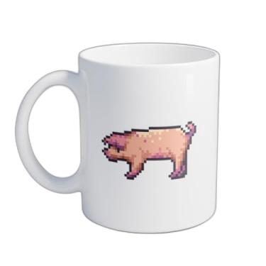 Imagem de Caneca Xícara de Café Porcelana 300ml Com Desenho Fofo de Porquinho Rosa
