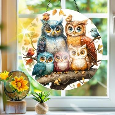 Imagem de Apanhador de sol de acrílico colorido, decoração de janela suspensa de águia para apanhadores de sol, arte de parede de arco-íris, para varanda, interior e exterior, jardim, enfeites de Natal