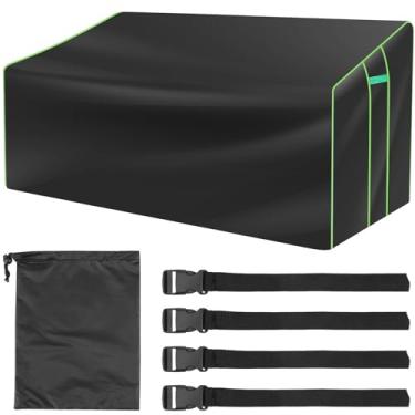 Imagem de Capa de sofá para ambientes externos, capa de sofá de poliéster, capas de sofá de 2 lugares para móveis ao ar livre, capa de banco planador, impermeável, no inverno, sem rasgos, sem desbotamento