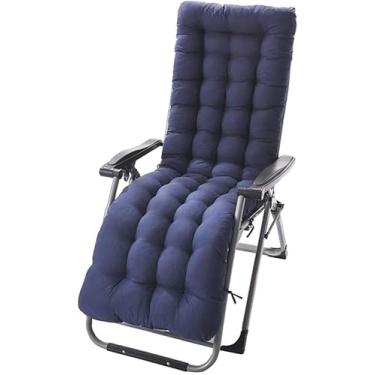 Imagem de JCATPD Almofadas de cadeira de espreguiçadeira de 154,9 cm, almofadas de pátio Sundlight, espreguiçadeira, colchão reclinável, acolchoado grosso, almofada reclinável, cadeira reclinável com laços