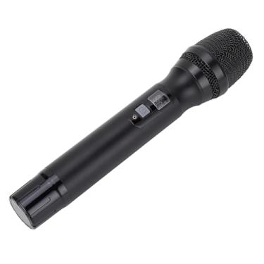 Imagem de Cryfokt Microfone Portátil Sem Fio UHF de 25 Canais de Sinal Estável para Conferência, Discurso, karaokê, Preto