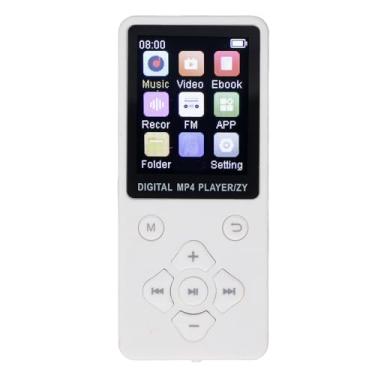 Imagem de Generic Leitor de MP3, Leitor Portátil de MP4 Com Chip 5.0 USB 2.0 e Tela Colorida de 1,8 Polegadas para Casa (Branco)
