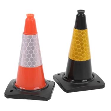 Imagem de Alomejor Cones de Trânsito, Mini Cones Reflexivos de 2pcs para Treinamento de Carros RC - Marcadores de Pântanos de Obstáculos Plásticos para Corridas Externas Em Ambientes Externos