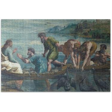 Imagem de Quebra-cabeça Raphael Miraculous Draft Fishes para adultos 1000 peças, presentes da natureza para amantes de quebra-cabeças, quebra-cabeça rígido, pintura artística, 75 x 40 cm