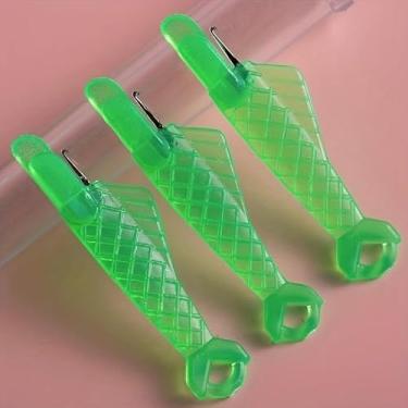 Imagem de 5 peças para máquina de costura, enfiador de agulha, pacote com 5, ferramenta de rosqueamento rápido de plástico em forma de peixe para artesanato de bordado, verde