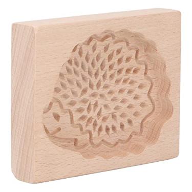 Imagem de GLOGLOW Molde Animal do Biscoito do Cortador de Biscoito, Carimbo da Imprensa de Madeira de Faia para Assar Biscoitos e Produtos de Cozimento Pão de Gengibre (Ouriço)