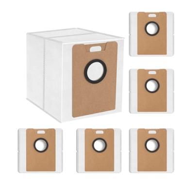Imagem de Pacote com 6 sacos de pó de substituição de 3,7 L compatíveis com aspirador de pó Tapo RV30 Max Plus / RV20 Max Plus, sacos de vácuo resistentes para aspiradores robóticos, recipientes e verticais
