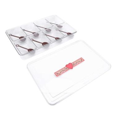 Imagem de GLOGLOW Recipiente de Armazenamento de Alimentos Condimento Caddy Com 8 Recipientes, Bandeja de Servir Resistente à Temperatura, 17,7 X 11,4 X 2,8 Polegadas, Perfeito para Acessórios de Bar e