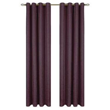 Imagem de Achim Home Furnishings, Painel de cortina Aubergine Taylor forrado blackout com ilhós, 127 x 150 cm (TYPN63AB06)