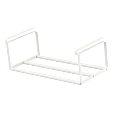 Imagem de Zopsc Rack de Sapato Expansível Sob o Gabinete, Prateleira de Armazenamento Suspensa Ajustável de Ferro Sem Instalação de Perfuração, Forte Capacidade de Carga (Branco Engrossar)