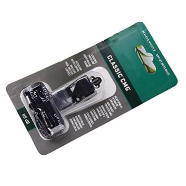 Imagem de Solinder Apito de árbitro de Alto Decibéis, Material ABS, Apito de árbitro, Design Clássico, Adequado para Treinamento Militar de Tráfego de Futebol de Basquete (Preta)