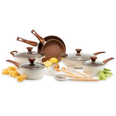 Imagem de Conjunto d Panelas d Cerâmica Antiaderente 10 Pç c Espatulas - Alumíni