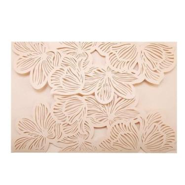 Imagem de SIWOTED 10 unidades de cartões de convites de casamento em estilo europeu esculpindo envelopes de convites para festas de aniversário (B)