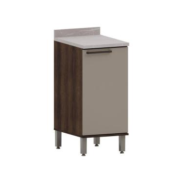 Imagem de Balcão De Cozinha Com Tampo 40cm 1 Porta Luna Luciane Móveis