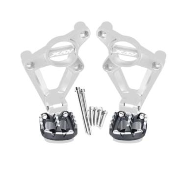 Imagem de Anti-derrapante Pedal Traseiro, Apoio Para Os Pés Dobrável, Apoio Para Os Pés Do Passageiro Para XADV XADV 750 2017-2019 2020(Silver Grey 2)