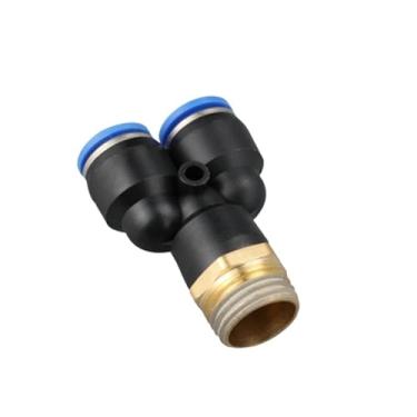 Imagem de AHGDDA Encaixe de tubulação tipo Y encaixes pneumáticos de ar conector rápido PX4 6 8 10 12 mm rosca macho M5" 1/20.3 cm 1/10.2 cm 3/20.3 cm 1/5.1 cm acoplador Bsp (PX12-04)