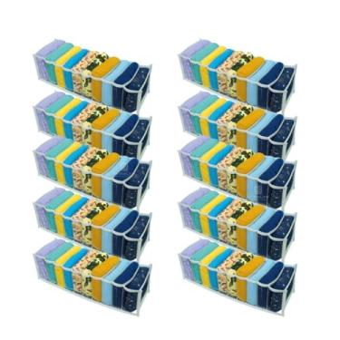 Imagem de Kit 10 Colmeia organizadora de gavetas baby e adulto para calcinhas,cuecas, meias roupas de bebê, Primeline (10x12x35cm - P)