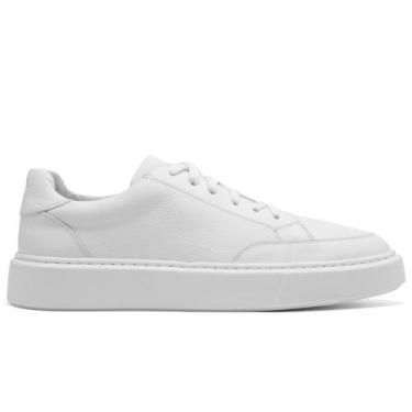 Imagem de Tênis Casual de Couro Branco Barcelona Design - Modelo Viena, 40