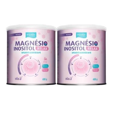 Imagem de Kit 2 Suplemento Magnésio Inositol Relax 408g - Equaliv