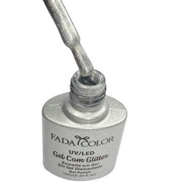 Imagem de Esmalte Gel Glitter Profissional Cor45 Fada Color 10ml