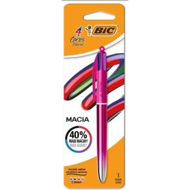 Imagem de Caneta Esferográfica 4 Cores Semi GEL Rosa (blister) - BIC