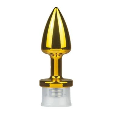 Imagem de Plug Anal De Led Pequeno 8,5 x 2,5cm Acessório Íntimo Iluminado Macio Brinquedo Erótico PLD (DOURADO)