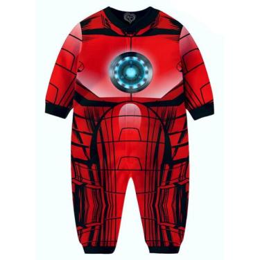 Imagem de Macacão Pijama Homem de Ferro infantil Herois Tip Top, 3-4 anos