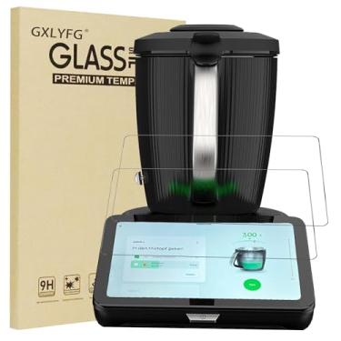 Imagem de GXLYFG Pacote com 2 protetores de tela de vidro temperado compatíveis com thermomix tm7, antiarranhões, sem bolhas, dureza 9H
