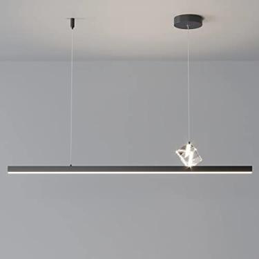 Imagem de Luminária de mesa de jantar, luminária pendente LED com intensidade regulável, ideal para sala de jantar, sala de estar, cozinha, com controle remoto e altura ajustável, perfeita para escrit