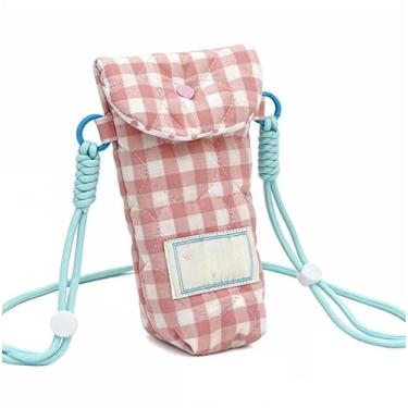 Imagem de Bolsa tiracolo acolchoada macia para câmera, bolsa de armazenamento digital, bolsa de ombro portátil para celular, rosa, Medium, Mochila casual