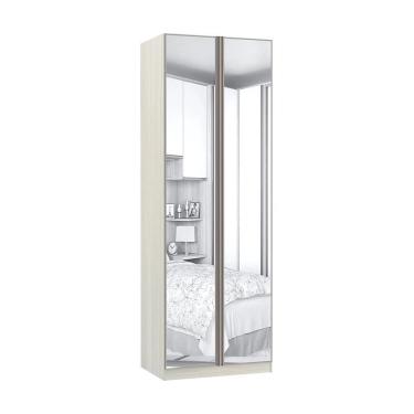 Imagem de Guarda Roupa 2 Portas Com Cabideiro E Espelho 80Cm Prime Plus Luciane Móveis