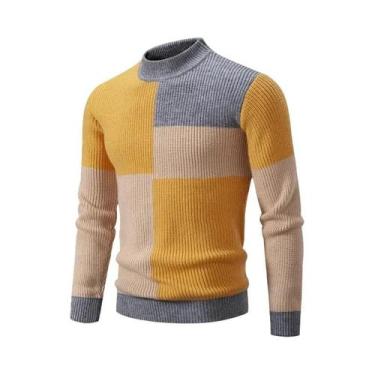 Imagem de Suéter Masculino De Tricô Quente Com Gola Redonda Casual Para Outono I