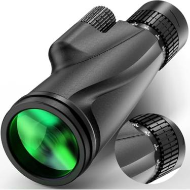 Imagem de Telescópio monocular, monóculos de alta potência 80 x 100 para adultos com tripé, monóculo para smartphone, adequado para observação de pássaros, monóculos de visão maior para adultos com prisma BAK4