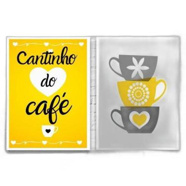 Imagem de Kit 2 Quadros Cantinho Do Café Amarelo 24X18Cm - Com Vidro