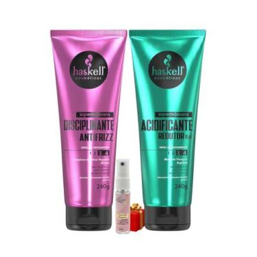 Imagem de Kit Supermáscaras 1 Disciplinante Antifrizz 1 Acidificante Redutor de 