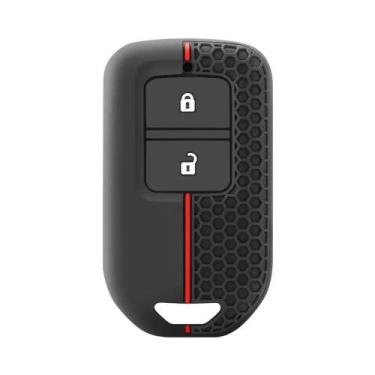 Imagem de Capa De Silicone Para Chave Honda Fit Civic Jazz BRV 2 Botões GP5 GP8 