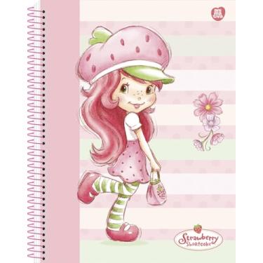 Imagem de Caderno Colegial Animativa, 1 matéria, 80 folhas, Capa dura, Moranguinho D