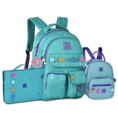 Imagem de Mochila Feminina com Lancheira Térmica e Estojo Fichário-Feminino