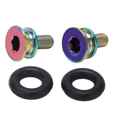 Imagem de KIMISS Parafuso de Manivela de Ciclismo Em Liga de Titânio RISK M8x15mm - Parafuso de Fixação de Eixo Central Com Furo Quadrado para Pedaleira - de Suporte Inferior Leve e Resistente à Corrosão