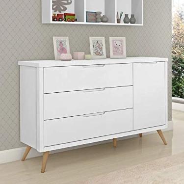 Imagem de Cômoda Planet C/Sapateira Old Clean Nature 3 Gavetas Branco