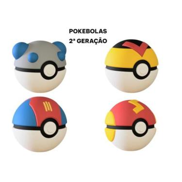 Imagem de Pokebolas Kit 4 Heavy Fast Level Lure Ball Pokemon Coleção - jm3d