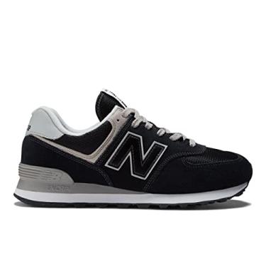 Imagem de New Balance Tênis masculino 574 Core, Preto/branco, 11 Wide