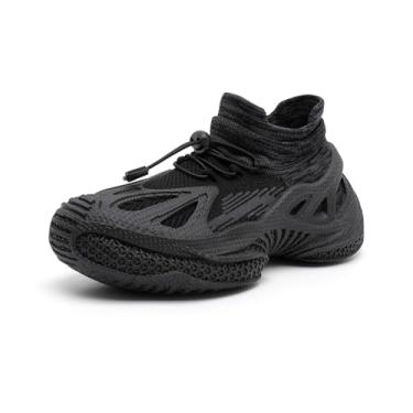 Imagem de MEMON Mocassim masculino feminino, casual, caminhada, tênis, respirável, confortável, academia, moderno, para homens e mulheres, Me25018-preto, 7 Women/5 Men